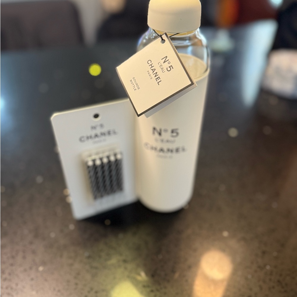 Chanel No. 5 White Bottle and Birthday candle Set